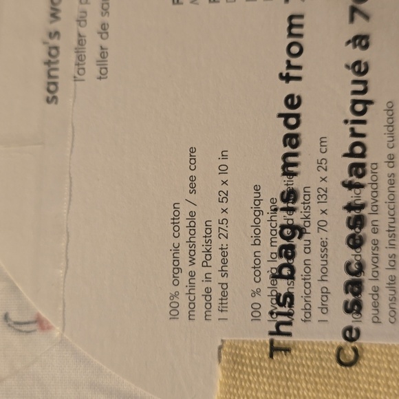 ❤️BUY 2 GET 1 FREE Santa's Workshop Crib Fitted Sheet, Retail Price $45.00US - Picture 6 of 10